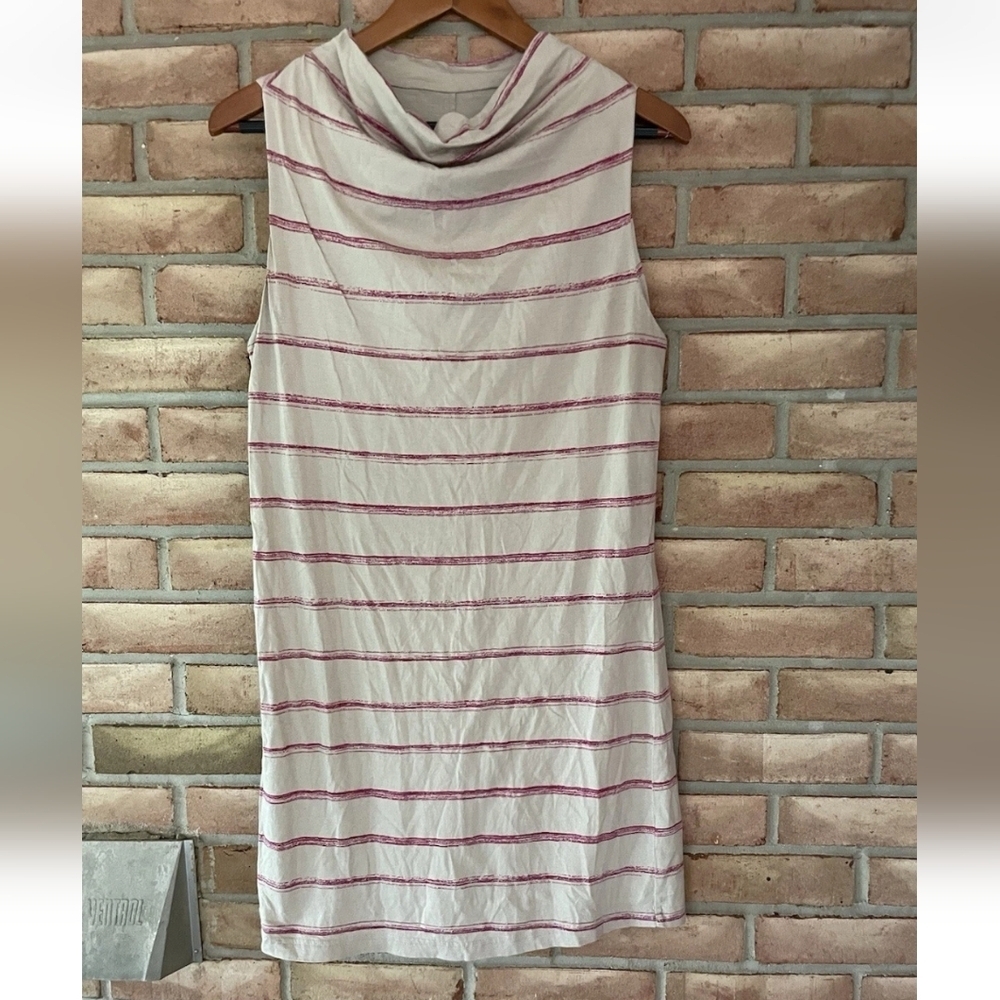 Patagonia Women’s Sleeveless Pullover Striped Jersey Dress size Small Cowlneck